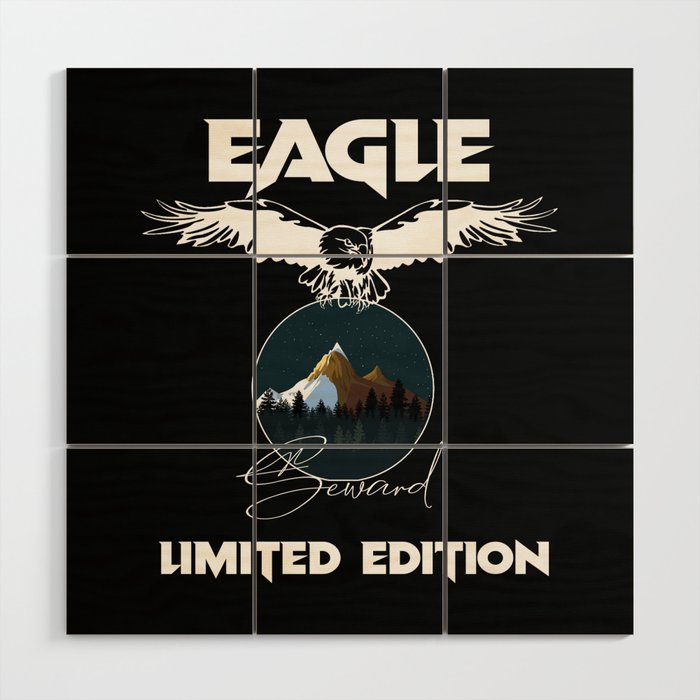 Eagle Limited Edition Seward Retro Vintage Wood Wall Art