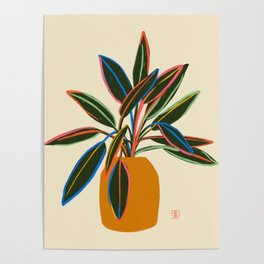 PLANT WITH COLOURFUL LEAVES  Poster