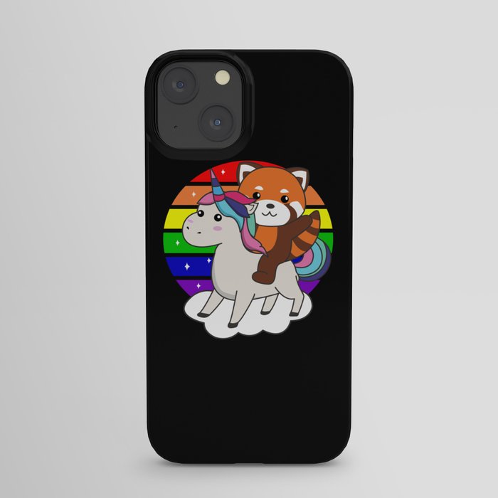 Red Panda Unicorn Rainbow Animals Pandas Unicorns iPhone Case