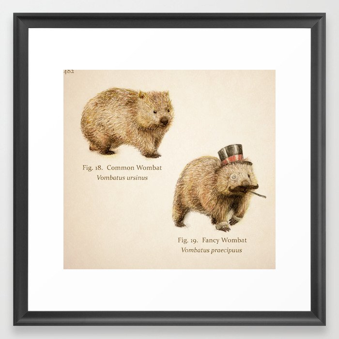 The Fancy Wombat Framed Art Print