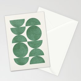 Green Retro Scandinavian - Mid Century Modern Stationery Card