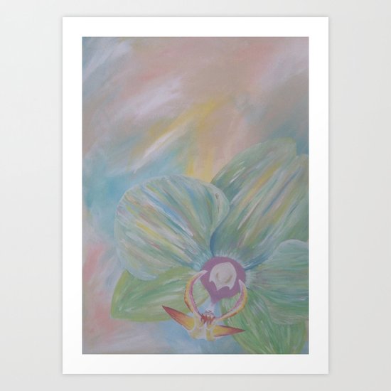 Tipsy Orchid Art Print