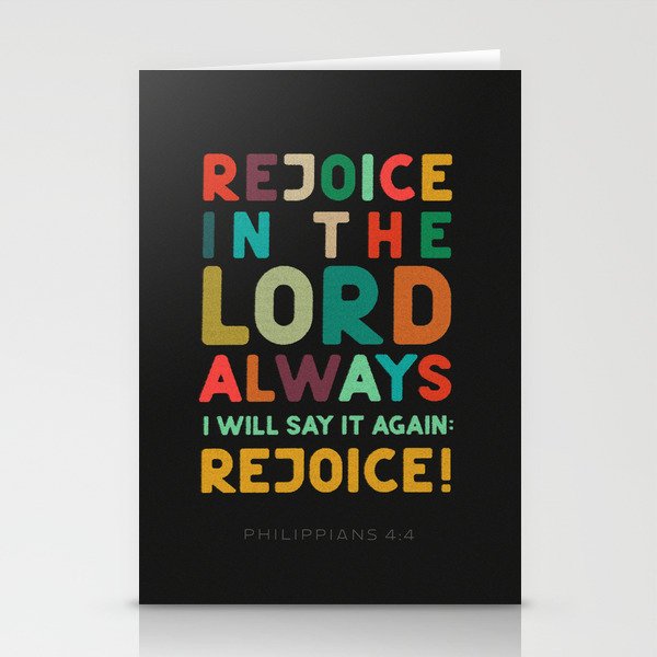 Philippians 4:4 - Rejoice! Stationery Cards