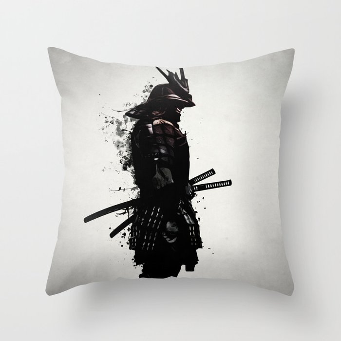 Armored Samurai Throw Pillow