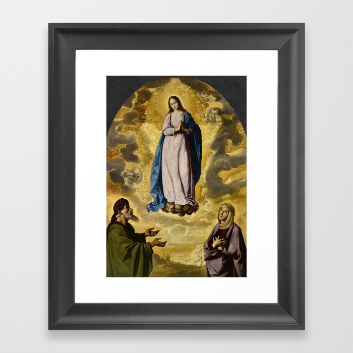 The Immaculate Conception with Saint Joachim and Saint Anne by Francisco de Zurbaran Framed Art Print
