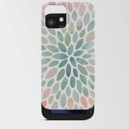 Floral Bloom, Abstract Watercolor, Coral, Peach, Green, Floral Prints iPhone Card Case