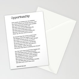 Opportunity - Berton Braley Poem - Literature - Typewriter Print  Stationery Card
