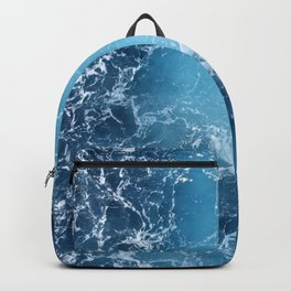 Deep Blue Waves Seaside Backpack