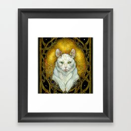 Witch's Alley Cat Framed Art Print