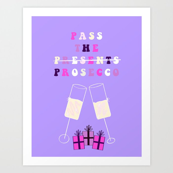 Purple Prosecco Art Print