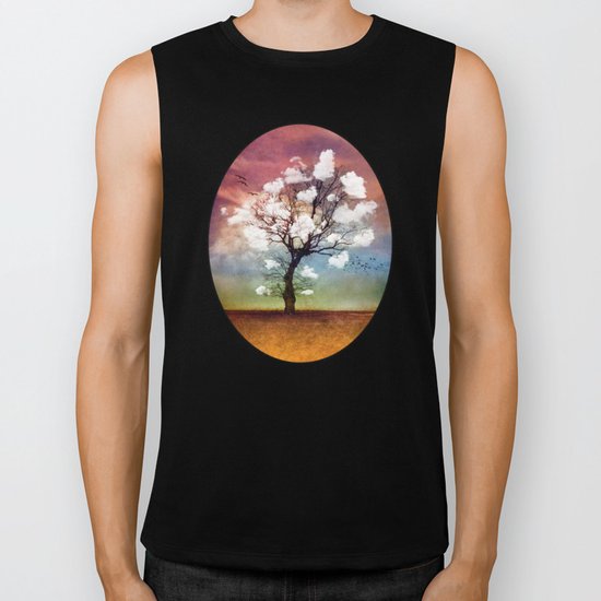 ATMOSPHERIC TREE - Pick me a cloud... Biker Tank