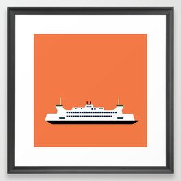 Puget Sound Ferry Pop Art - Seattle, Washington Framed Art Print