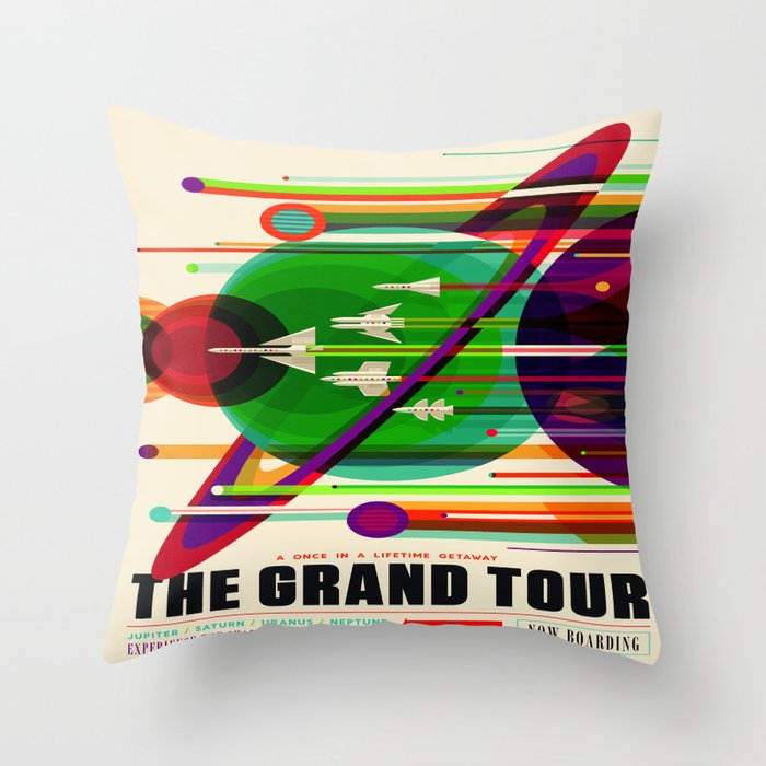 Vintage poster - The Grand Tour Throw Pillow