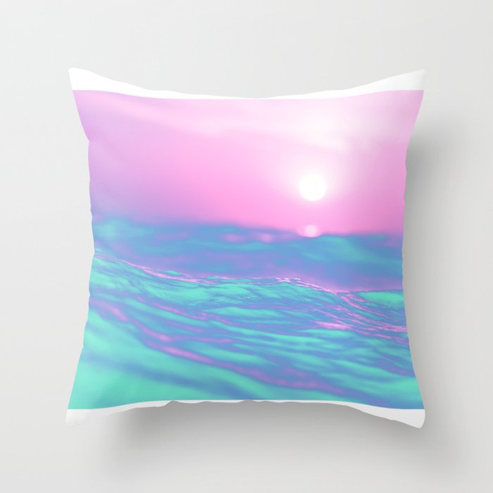 Aqua Ocean Throw Pillow