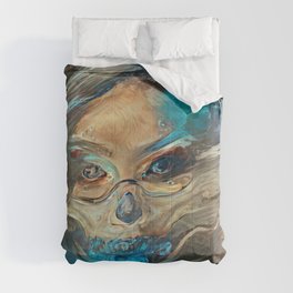 Sand Storm Ghost | AI-Generated Art Comforter