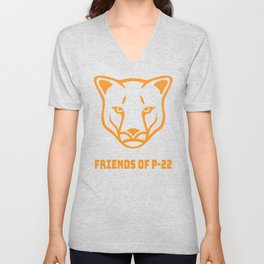 P22 Mountain Lion Orange V Neck T Shirt