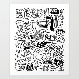 More Junk Doodle Jumble Art Print