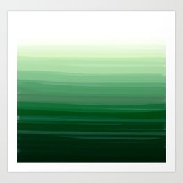 Green Emerald Gradient Color Blend Art Print