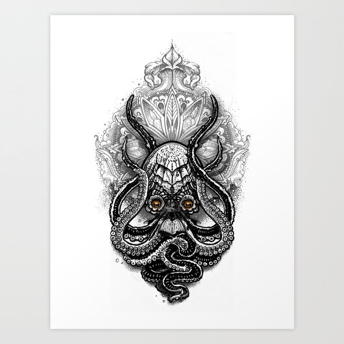 Download Octopus Mandala Art Print By Pakowacz Society6