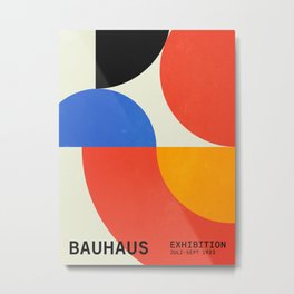 BAUHAUS 02: Exhibition 1923 | Mid Century Series  Metal Print | Graphicdesign, Modern, Art, Boho, 70S, European, Mid Century, Bauhaus, Retro, Abstract 