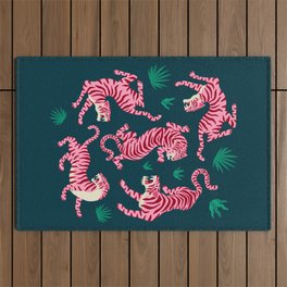 Night Race: Pink Tiger Edition Outdoor Rug