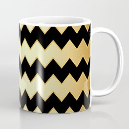 Gold Black Modern Zig-Zag Line Collection Mug