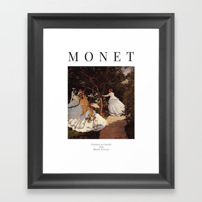 Claude Monet - Women in the Garden - Exhibition Poster Poster Framed Art Print