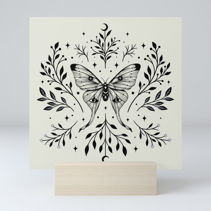 Mystical Luna Moth Mini Art Print