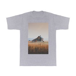 Hand Raised T Shirt | Farmhouse, Kalispell, Landscape, Cows, Dreamy, Montana, Wood, Photo, Bohemian, Nature 