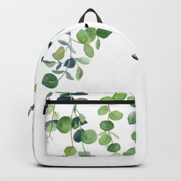 Eucalyptus Watercolor 2  Backpack | Botanical, Birthday, Floral, Drop, Xmas, Girly, Gift, Dorm Room, Watercolor, Pattern 