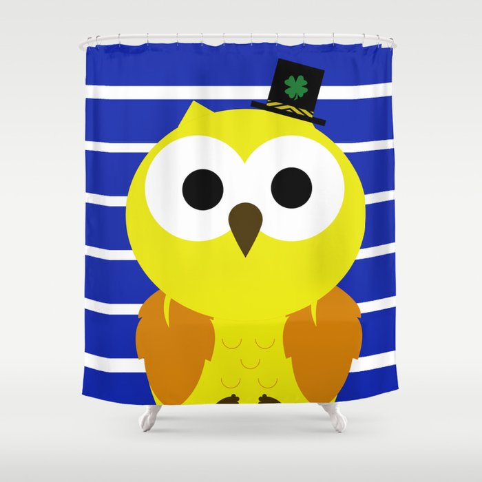 Oliver The Owl Shower Curtain