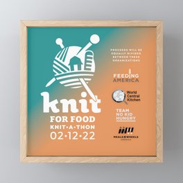 Knit For Food Color Framed Mini Art Print