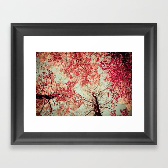 Autumn Inkblot Framed Art Print