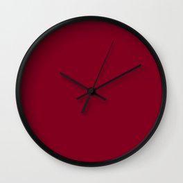 deep dark red or burgundy Wall Clock