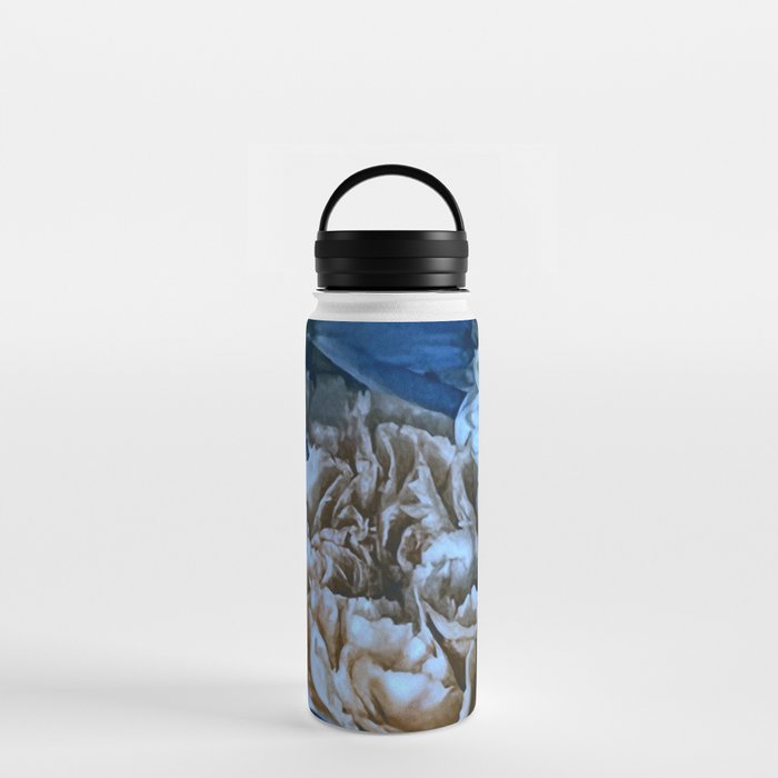 Dreamy Bouquet - blue taupe white Water Bottle