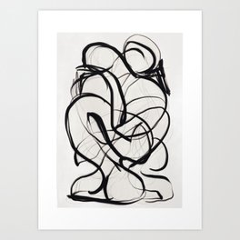 Abstract Art Hug 2 Art Print
