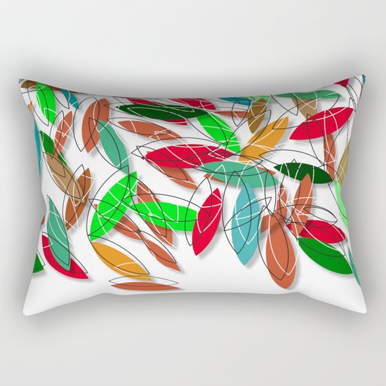 colored leaves Rectangular Pillow