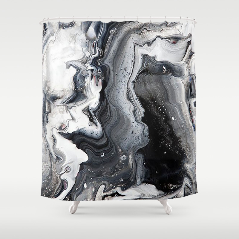 Black And White Marble Shower Curtain By Notquitenotorious Society6