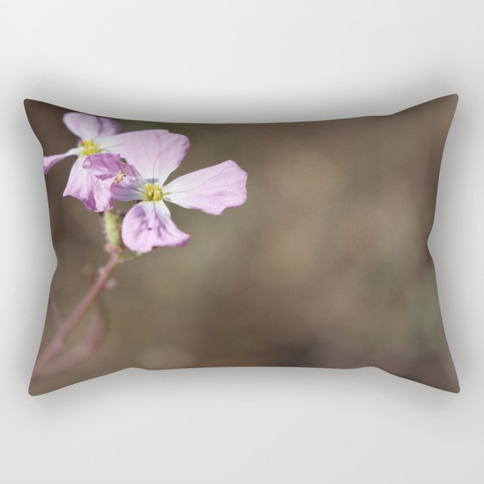 Purple Flowers Rectangular Pillow