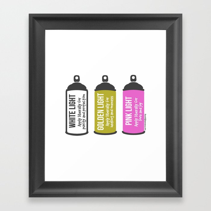 Spray Cans of Healing Light Framed Art Print