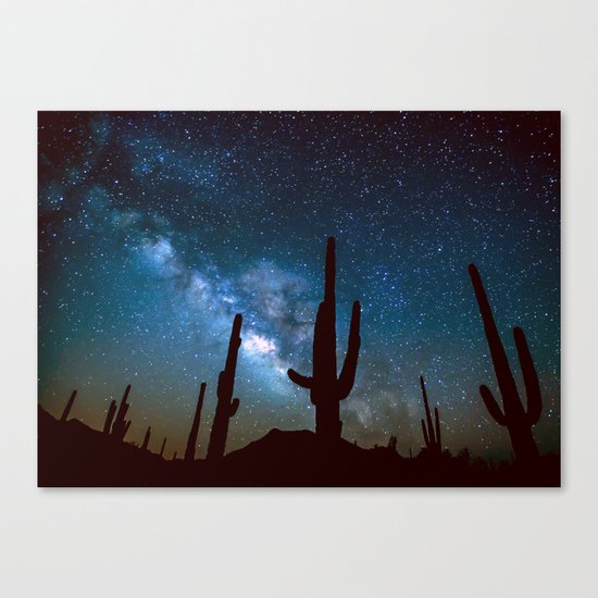 Milky Way Cacti Canvas Print
