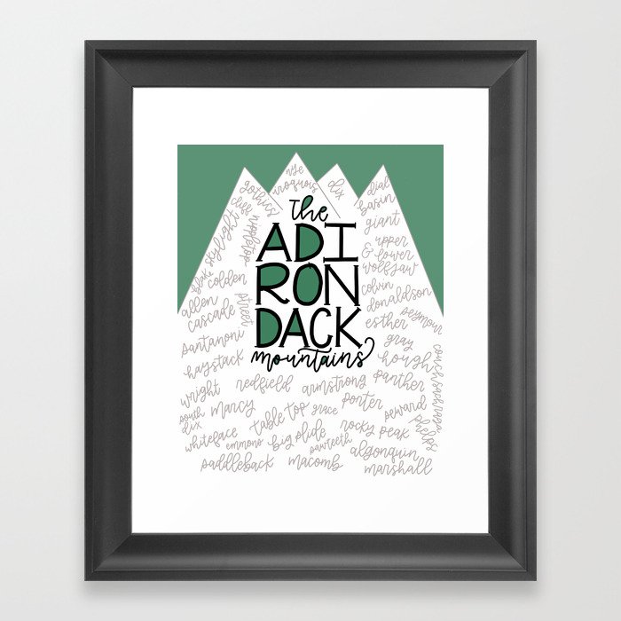 The Adirondack Mountain High Peaks Framed Art Print
