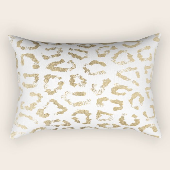 gold leopard pillow