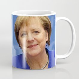 painting of Angela Merkel Coffee Mug | Watercolor, Angelamerkel, Digital, Pop Art, Black And White, Acrylic, Painting, Oil, Ink, Aerosol 