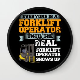 Forklift Operator Driver Lift Truck Training Wall Clock