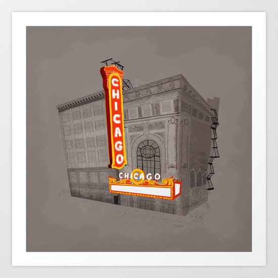 The Chicago Theater Art Print