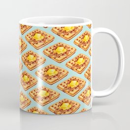 Waffle Pattern Coffee Mug | Watercolor, Vintage, Cute, Cooking, Funny, Pattern, Breakfast, Painting, Kawaii, Waffle 