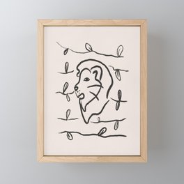 Leo zodiac drawing Framed Mini Art Print