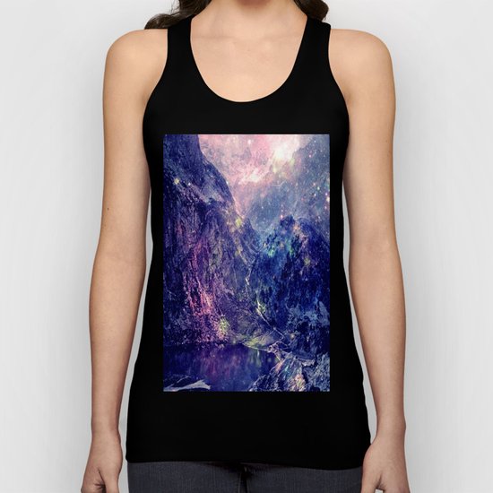 Galaxy Mountains : Deep Pastels Unisex Tank Top