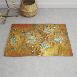 The Pleiades - Abstract Summer & Astrology Rug